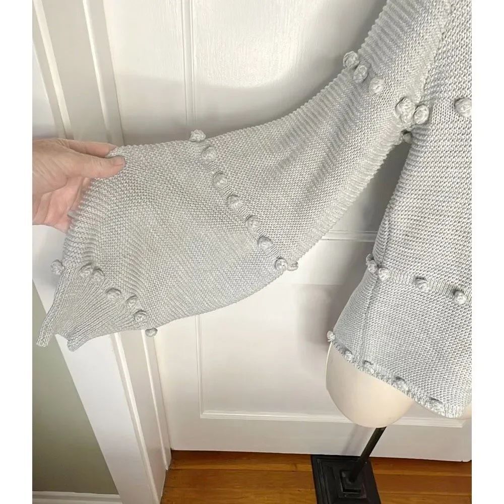 Storia Bobble Pom Pom Sweater Gray Size Medium - Picture 4 of 6